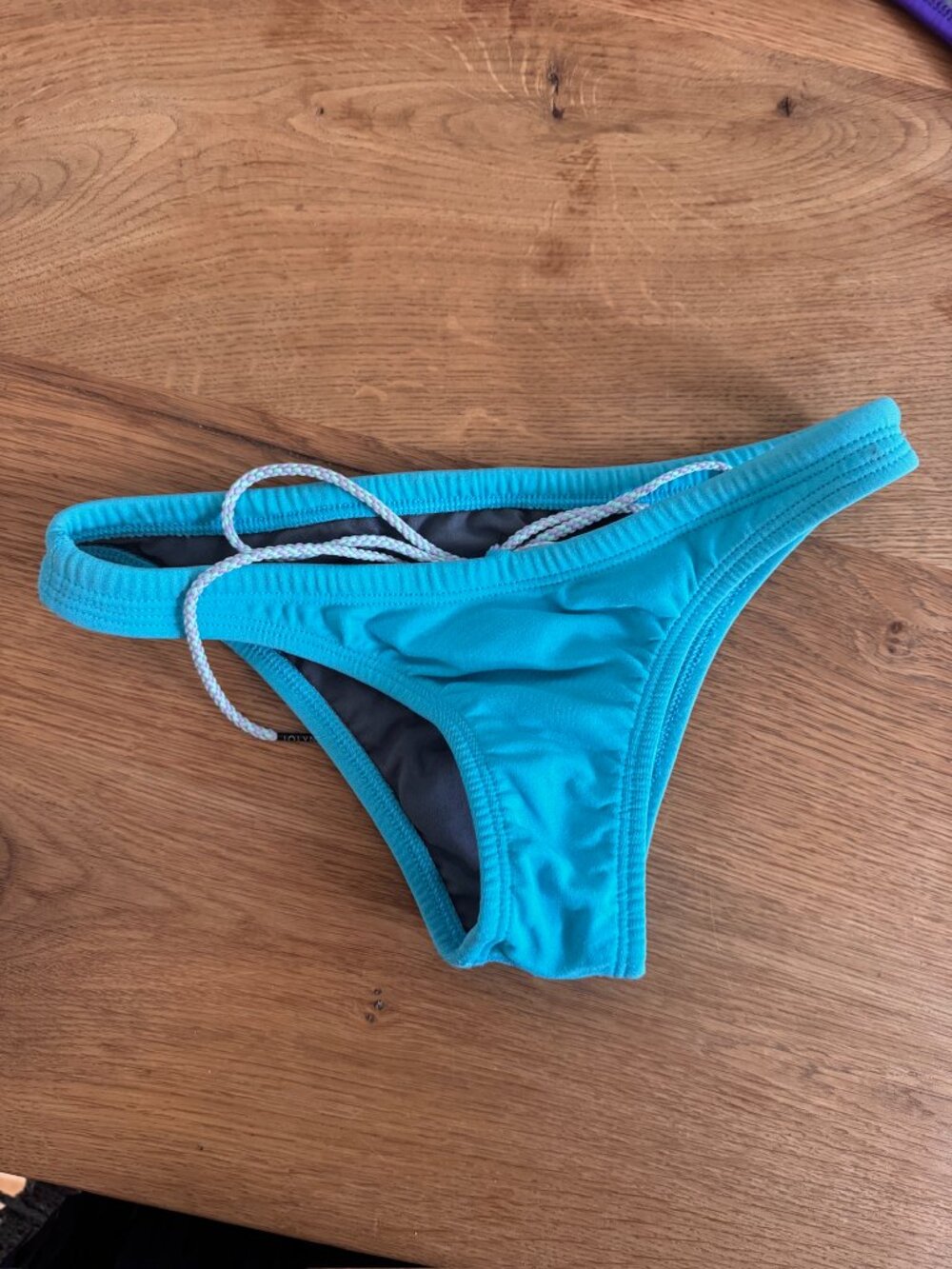 Jolyn Brazil Bikini Bottom — Aqua/Turquoise | S